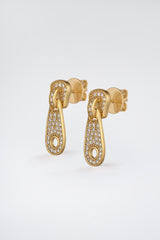 Zip Earrings Gold