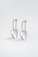 Heart Earrings Silver