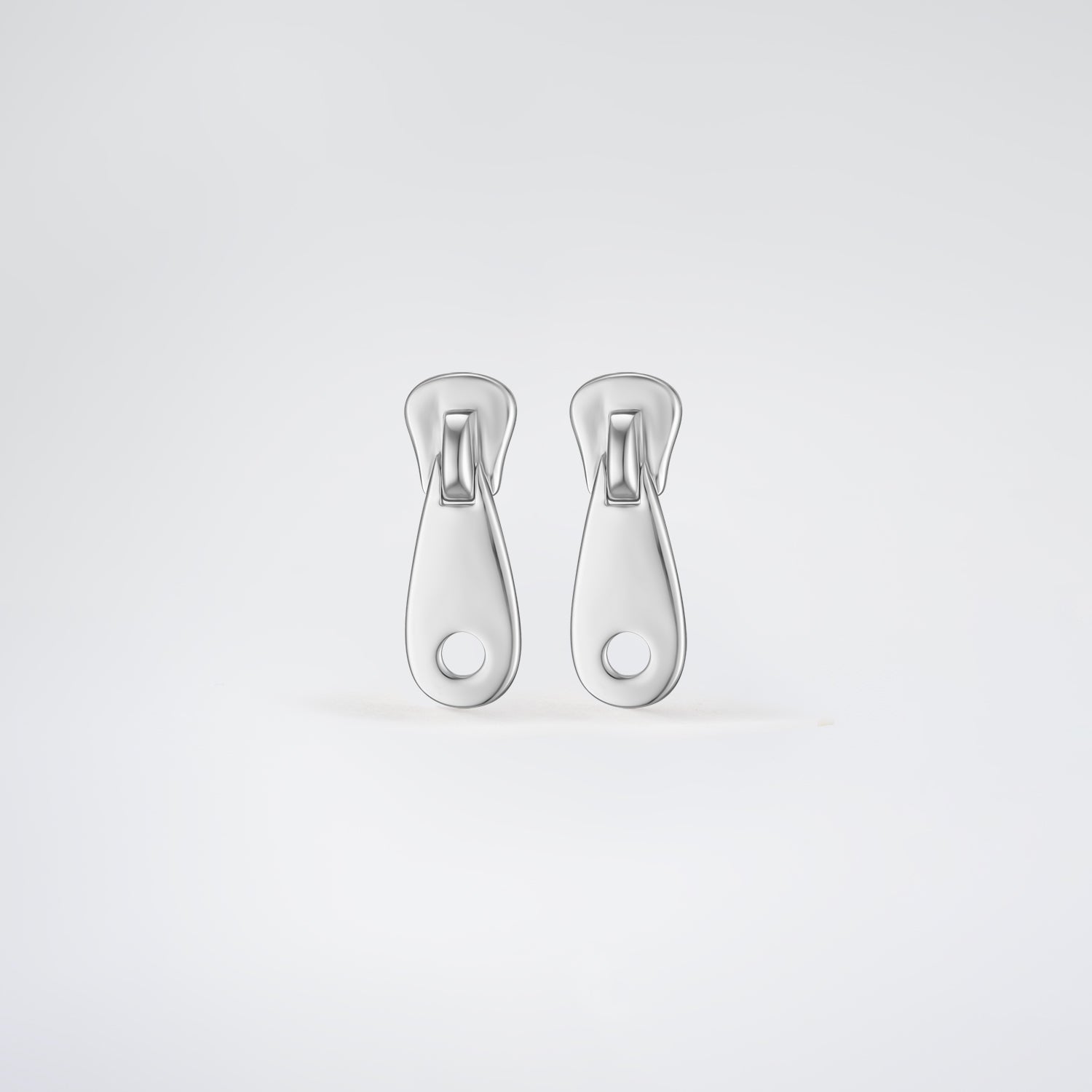 Essential Zip Earrings Silver