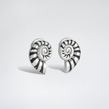 Mini Nautilus Black Earrings