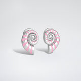 Mini Nautilus Pink Earrings