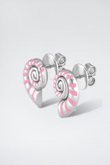 Mini Nautilus Earrings - NEW Pink