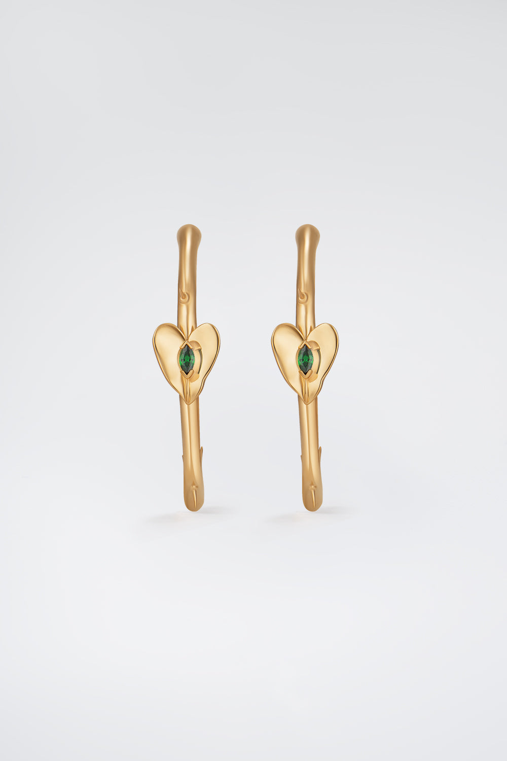 Leaf Hoops Gold