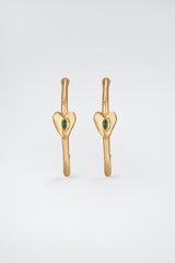 Leaf Hoops Gold