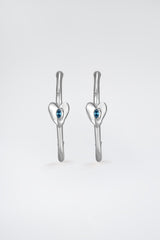 Leaf Hoops Silver