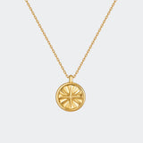Compass Necklace Gold