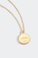 Compass Necklace Gold