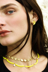 Mini Nautilus White Earrings