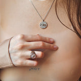 Compass Silver Necklace
