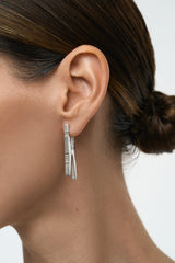 Clothespin Mono Earring Silver