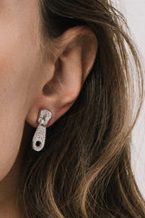 Zip Earrings Silver