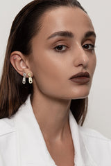 Zip Earrings Silver
