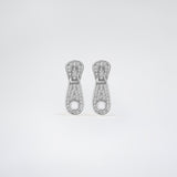 Zip Earrings Silver