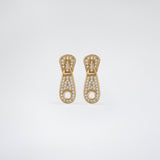 Zip Earrings Gold