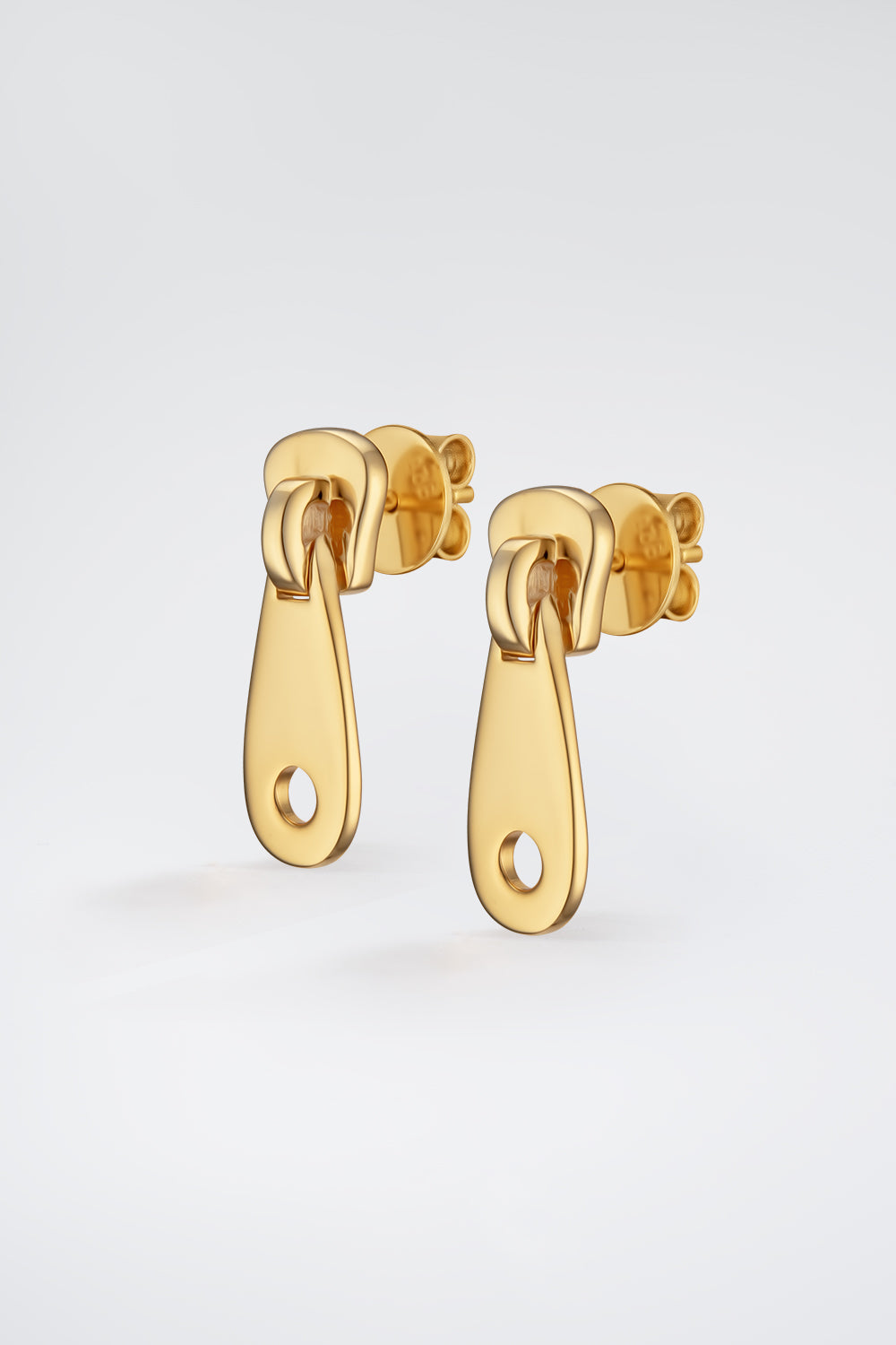 Essential Zip Earrings Gold