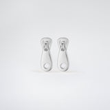 Essential Zip Earrings Silver