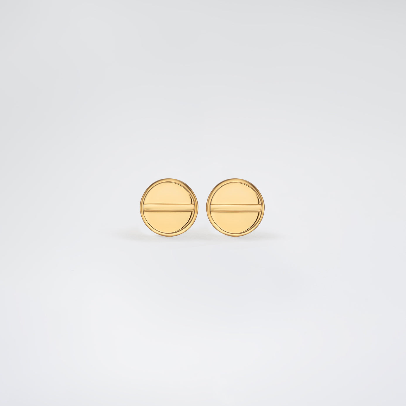 Mini Signet Gold Earrings