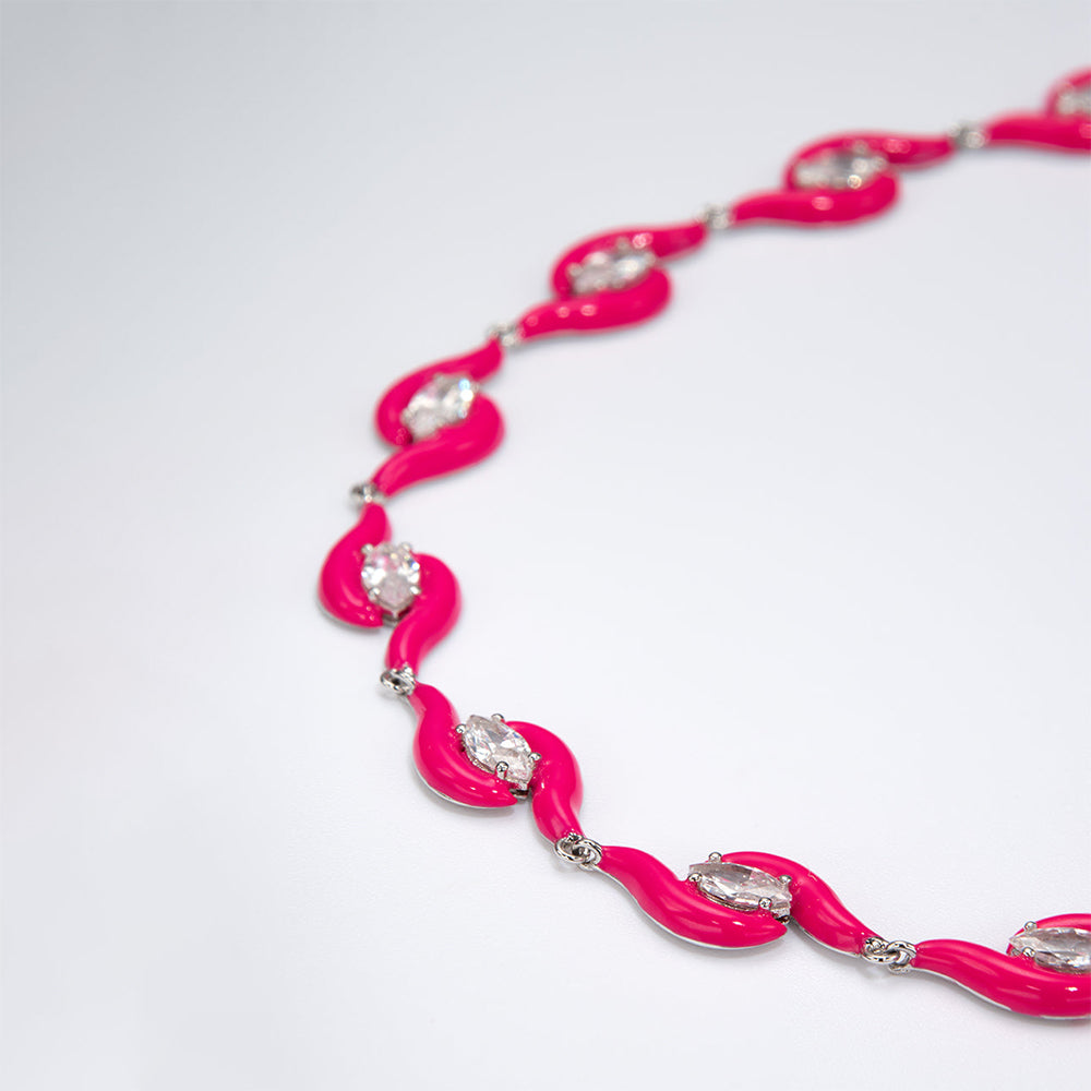 Splash Necklace Fuchsia