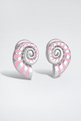 Mini Nautilus Earrings - NEW Pink