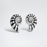 Nautilus Earrings Silver Black