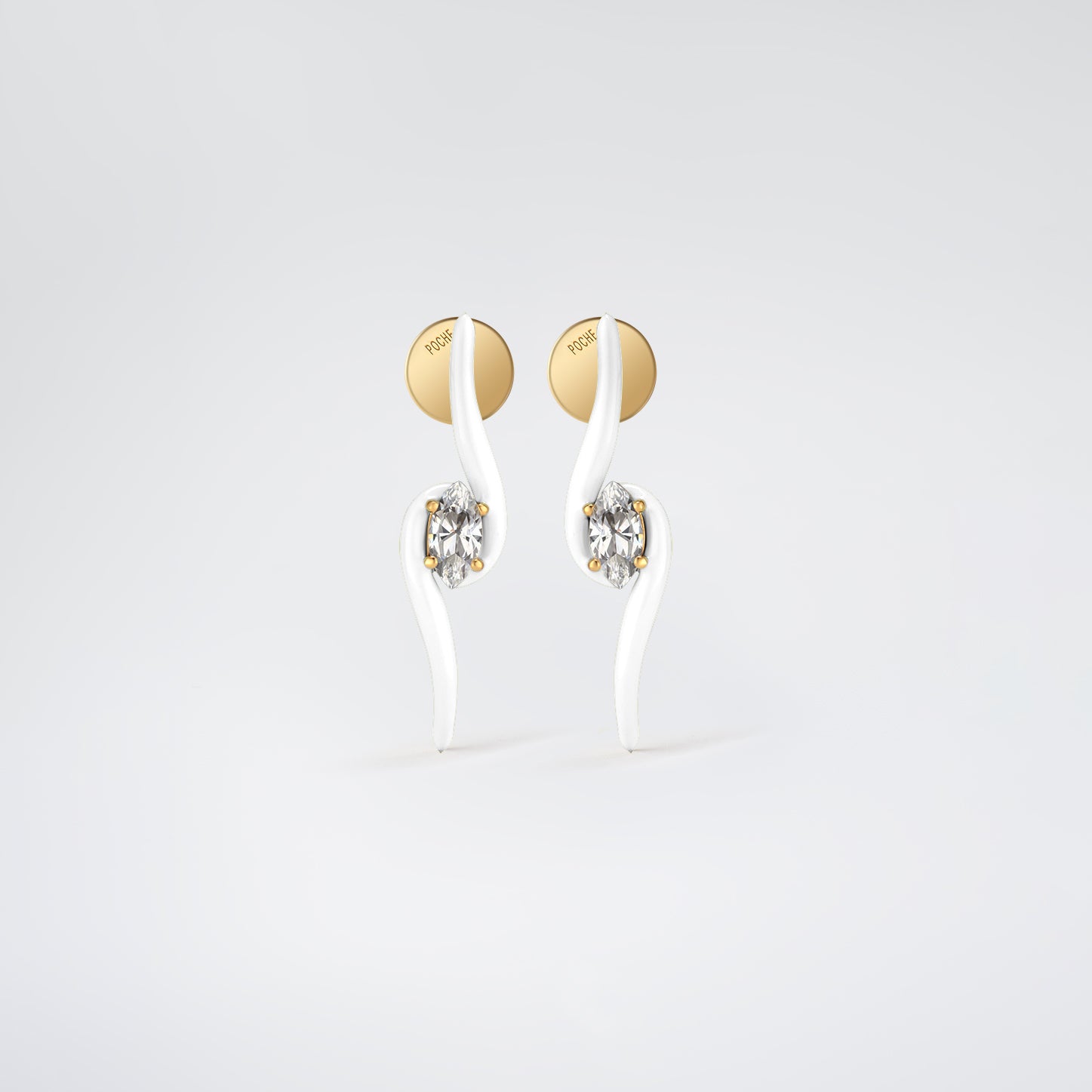 Splash Earrings White