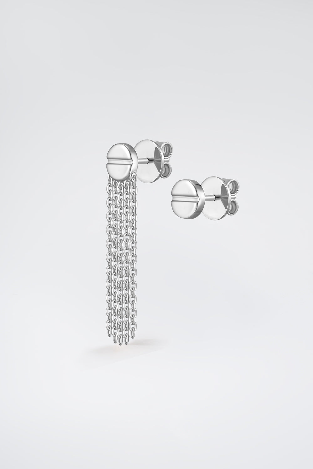 Signet Earrings Set Silver