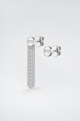 Signet Earrings Set Silver