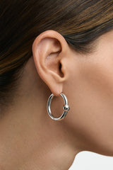 Harmony Silver Hoops L