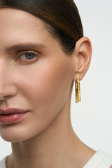 Clothespin Mono Earring Gold