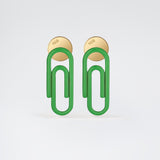 Funky Clip Earrings Green